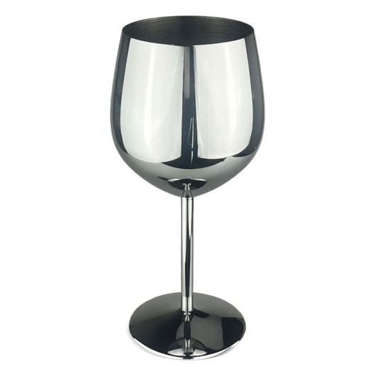 Sip Stainless Steel Wine Glasses Silver